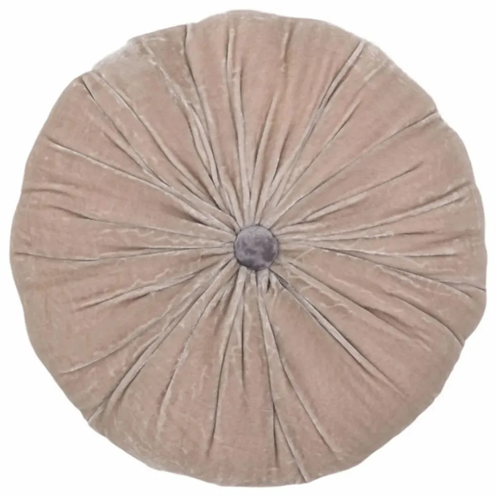 Coussin en velours de soie Goa | Rose poudré
