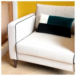 Coussin en velours Echec et mat | Bleu Sarah