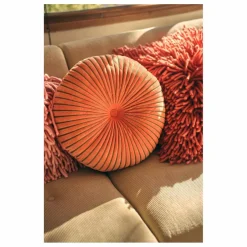 Coussin en velours Ripple | Sienne