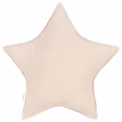 Coussin Etoile - Lin Français | Rose pâle