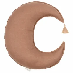 Coussin Lune - Lin Français | Noisette