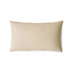 Coussin rayé en velours | Crème