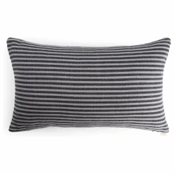 Coussin rectangulaire Carino en tissu rayé | Marron