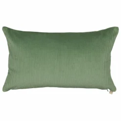 Coussin rectangulaire Carino en velours côtelé | Vert amande