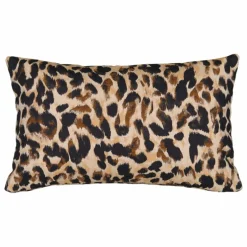 Coussin rectangulaire Carino en jacquard | Léopard