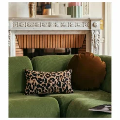 Coussin rectangulaire Carino en jacquard | Léopard