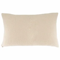Coussin rectangulaire Carino en laine bouclette | Crème