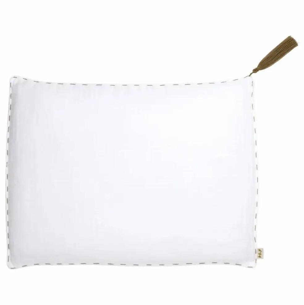 Coussin rectangulaire en coton bio | White S001