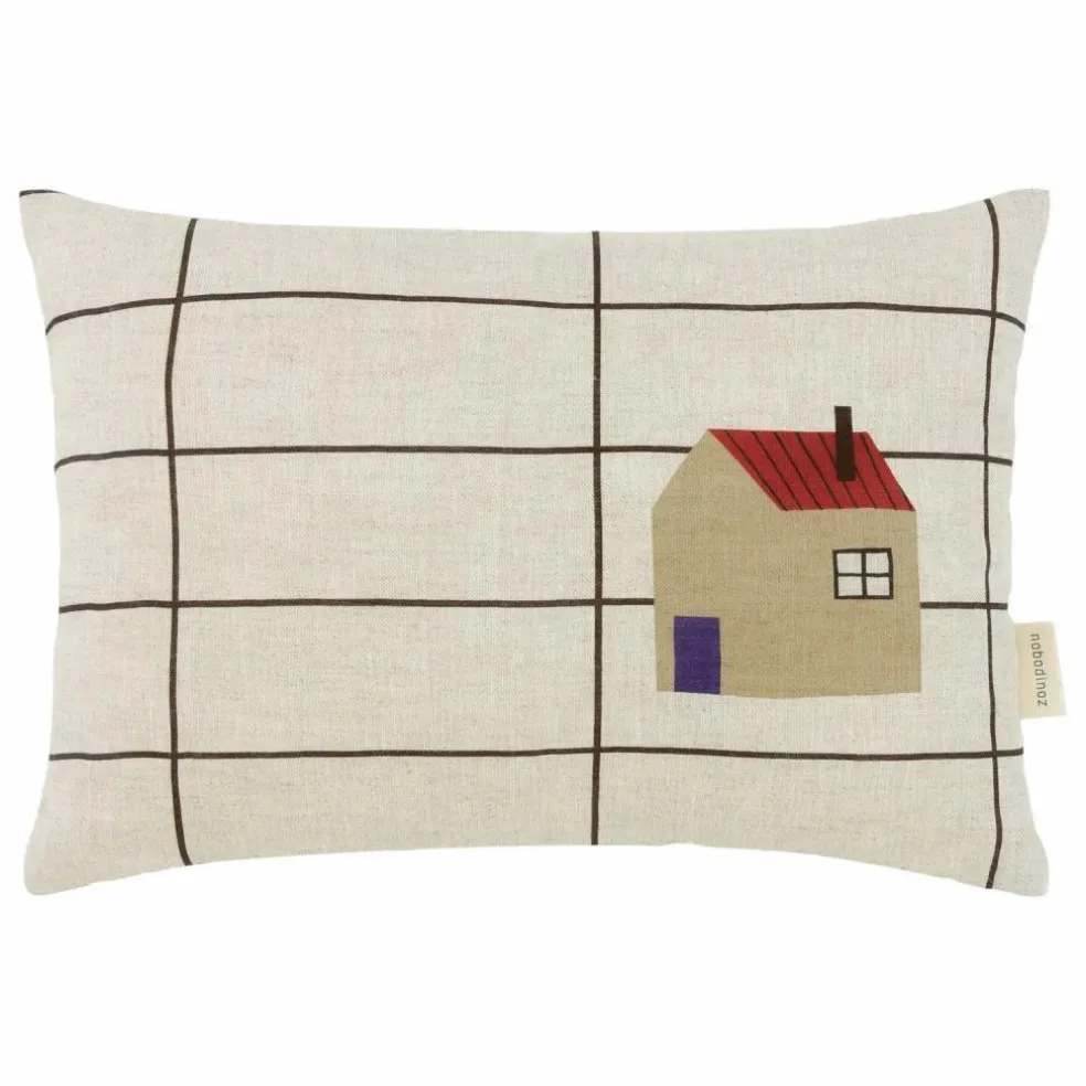 Coussin rectangulaire Maison Vibes - Lin Français | Ecru