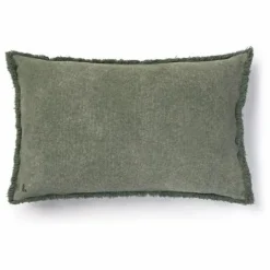 Coussin rectangulaire Stonewashed | Vert foncé