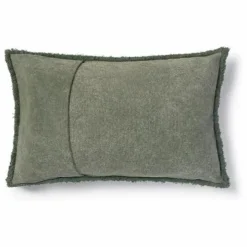Coussin rectangulaire Stonewashed | Vert foncé