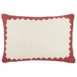 Coussin rectangulaire Vibes - Lin Français | Carmin