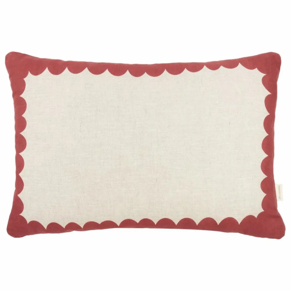 Coussin rectangulaire Vibes - Lin Français | Carmin