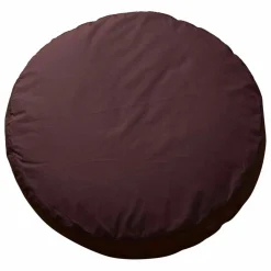 Coussin rond Bigdot en percale organique - Coffee Brown | Café
