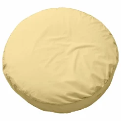 Coussin rond Bigdot en percale organique - Butter Yellow | Jaune