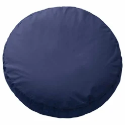 Coussin rond en percale organique | Bleu marine
