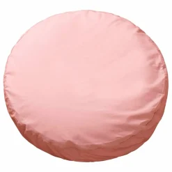 Coussin rond en percale organique | Blush