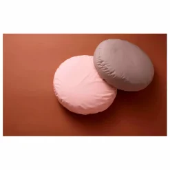 Coussin rond en percale organique | Blush