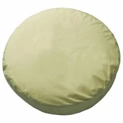 Coussin rond en percale organique | Vert sapin
