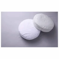 Coussin rond en percale organique | Blanc