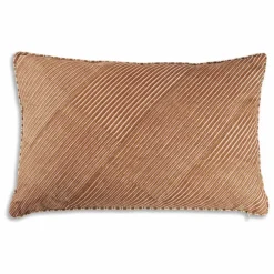 Coussin réversible en velours Yuki Ocre