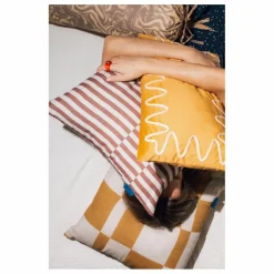 Coussin Stanley Lines | Marron