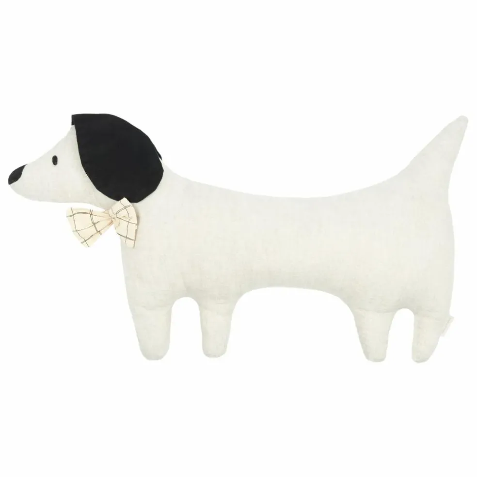 Coussin Toby le Chien - Lin Français | Grège