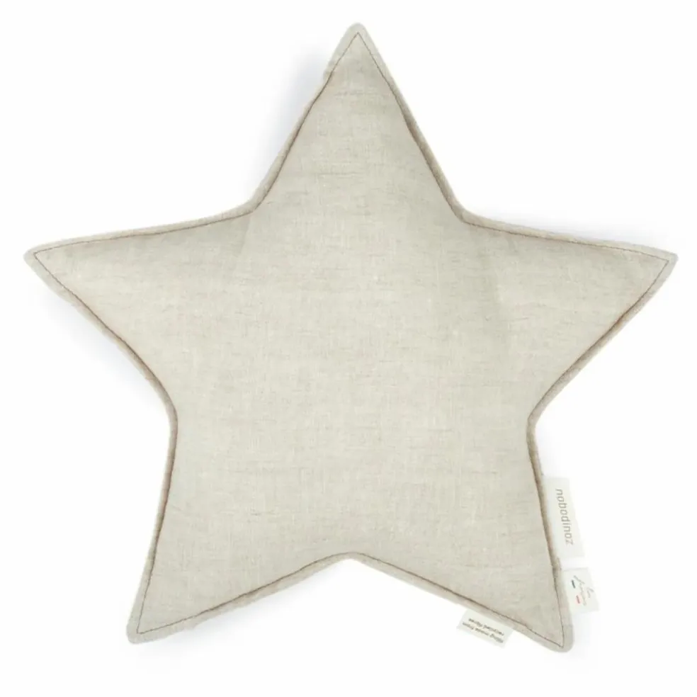 Coussin étoile - Lin Français | Grège