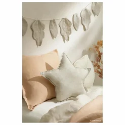 Coussin étoile - Lin Français | Grège