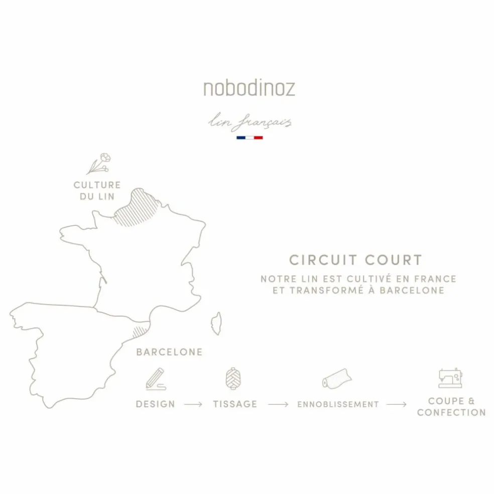Coussin étoile - Lin Français | Grège