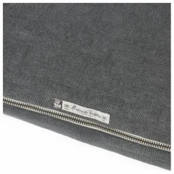 Coussin Vice versa black line en lin lavé stone washed | Charbon