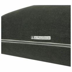 Coussin Vice versa black line en lin lavé stone washed | Asphalte