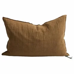 Coussin Vice Versa Crépon de Lin | Havane