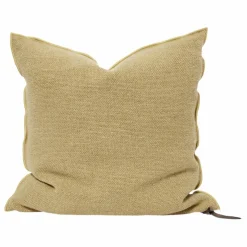 Coussin Vice Versa en toile Formentera | Jaune Paille