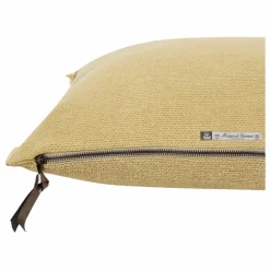 Coussin Vice Versa en toile Formentera | Jaune Paille