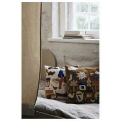 Coussin Village | Blanc cassé