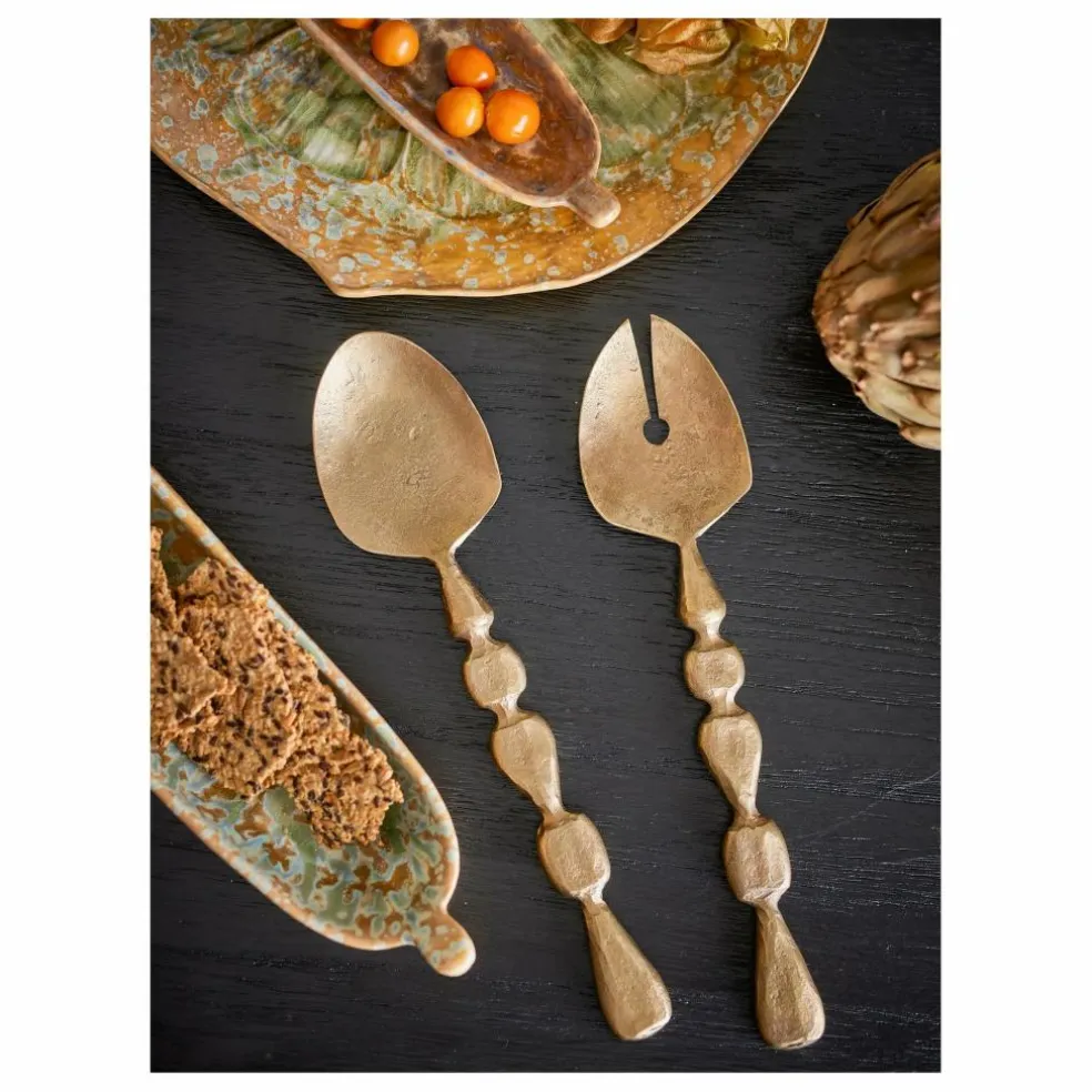 Couverts à salade Edi en métal - Set de 2 | Laiton