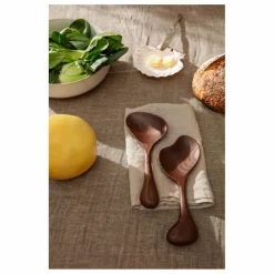 Couverts à salade Os en bois FSC | Brun