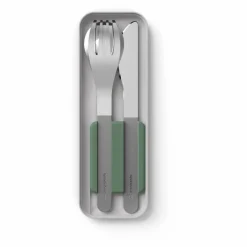 Couverts nomades en inox MB Slim Box | Vert