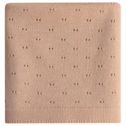 Couverture Bibi Pointelle Laine Mérinos | Rose pâle