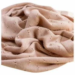 Couverture Bibi Pointelle Laine Mérinos | Rose pâle