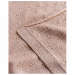 Couverture Bibi Pointelle Laine Mérinos | Rose pâle