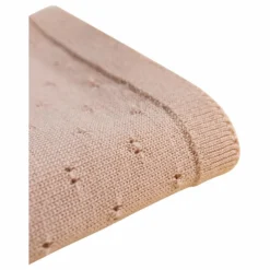 Couverture Bibi Pointelle Laine Mérinos | Rose pâle
