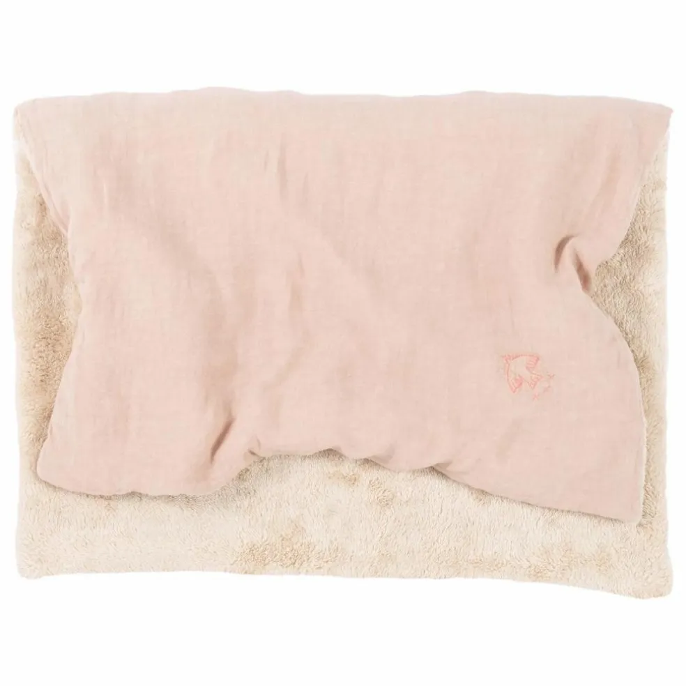 Couverture doublée - Lin Français | Rose pâle