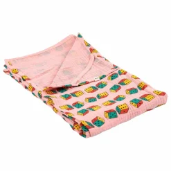 Couverture Dés Gaze de Coton Bio | Rose