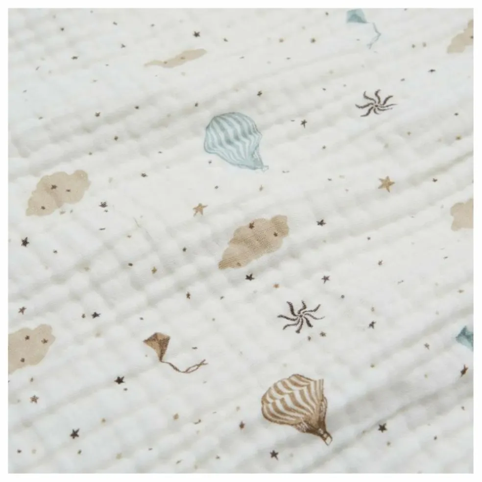 Couverture en mousseline Dreamland | Bleu ciel