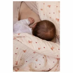 Couverture en mousseline Bows | Rose pâle