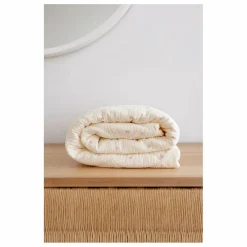 Couverture matelassée Ribbon en coton bio | Ecru