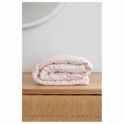 Couverture matelassée Rosewater en coton bio | Rose pâle