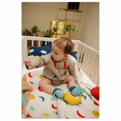 Couverture Moon Phases Coton Bio | Ecru